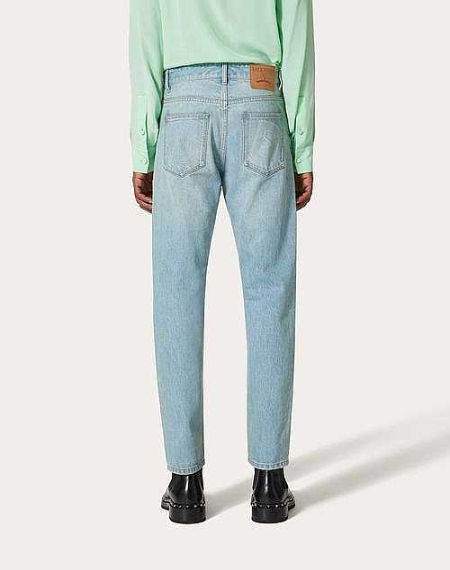 Valentino Pants With Embossed Vlogo Signature | Denim