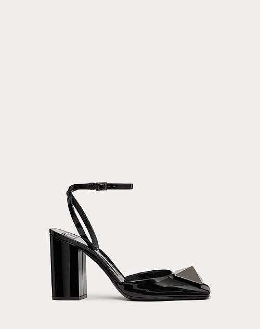 Valentino One Stud Patent Leather Pump With Matching Stud 90 Mm | Pumps