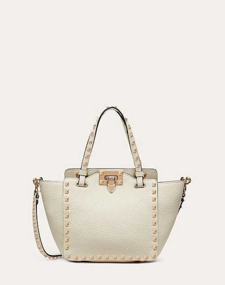 Valentino Mini Rockstud Grainy Calfskin Bag | Totes