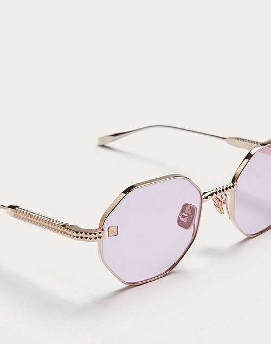 Valentino V - Stud Hexagonal Titanium Frame | Eyewear