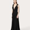 Valentino Embroidered Crepe Couture Long Dress | Gowns