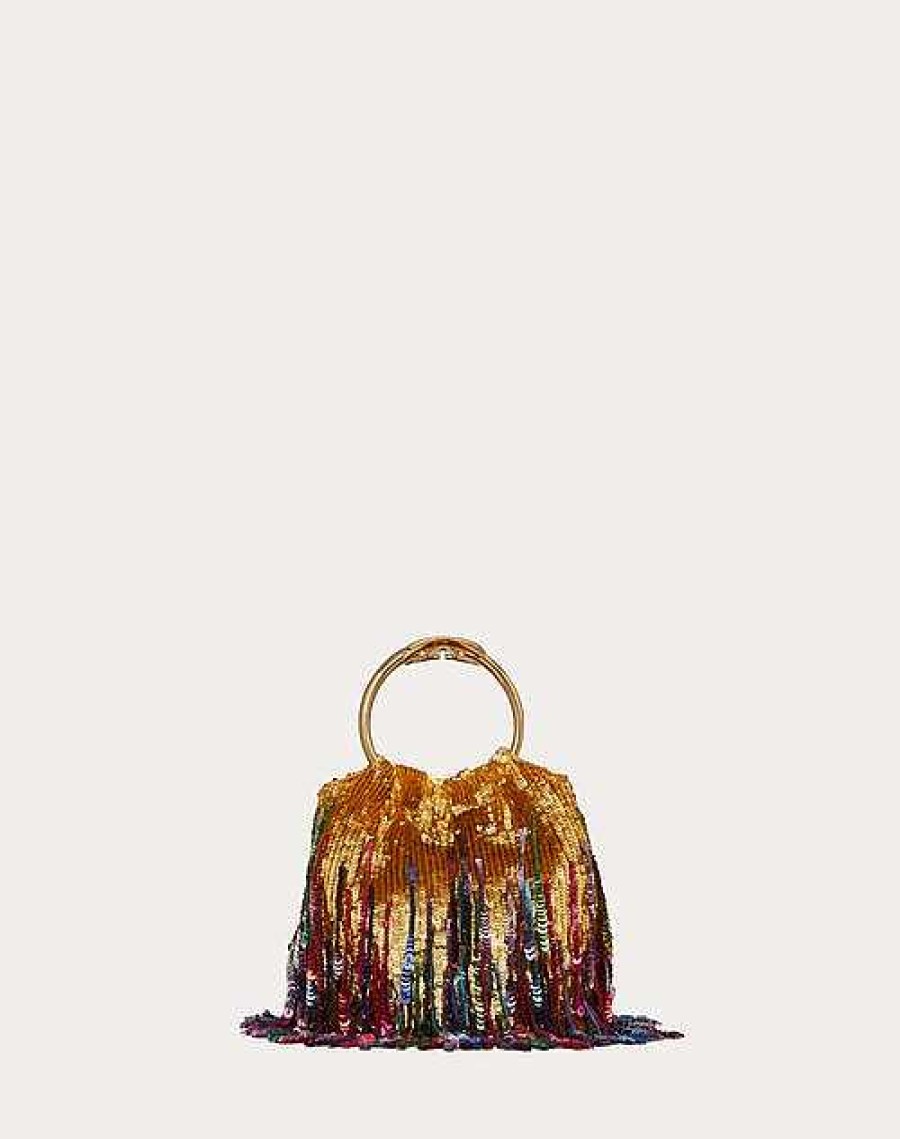 Valentino Small Carry Secrets Embroidered Bucket Bag | Mini Bags