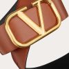 Valentino Reversible Vlogo Signature Belt In Glossy Calfskin 70 Mm | Belts