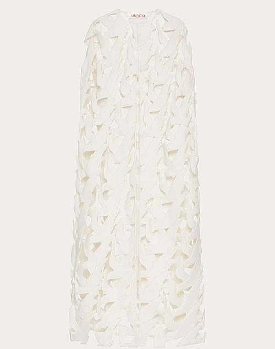 Valentino Embroidered Compact Drap Cape | Coats And Outerwear