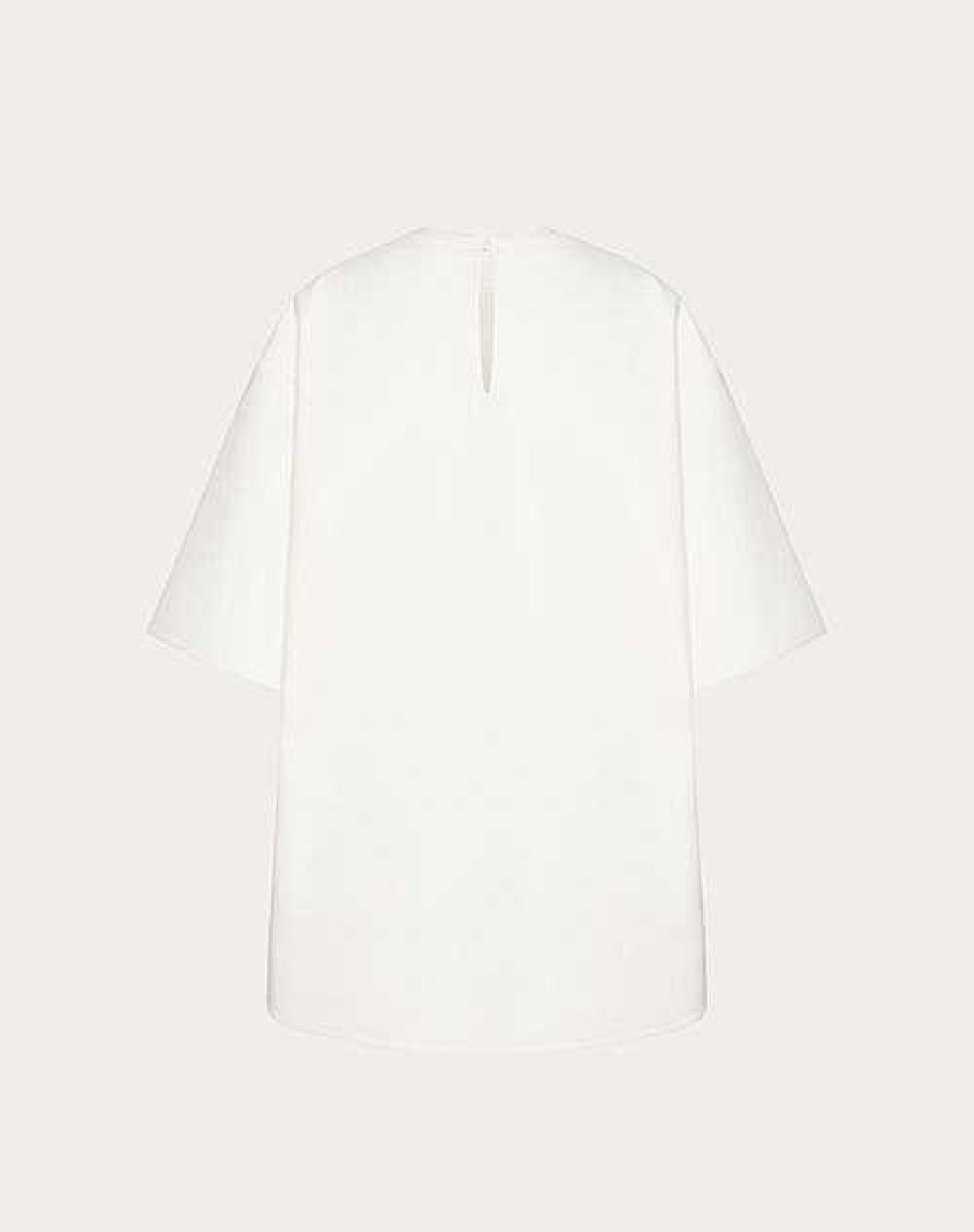 Valentino Top In Light Double Splittable Gabardine | Shirts And Tops