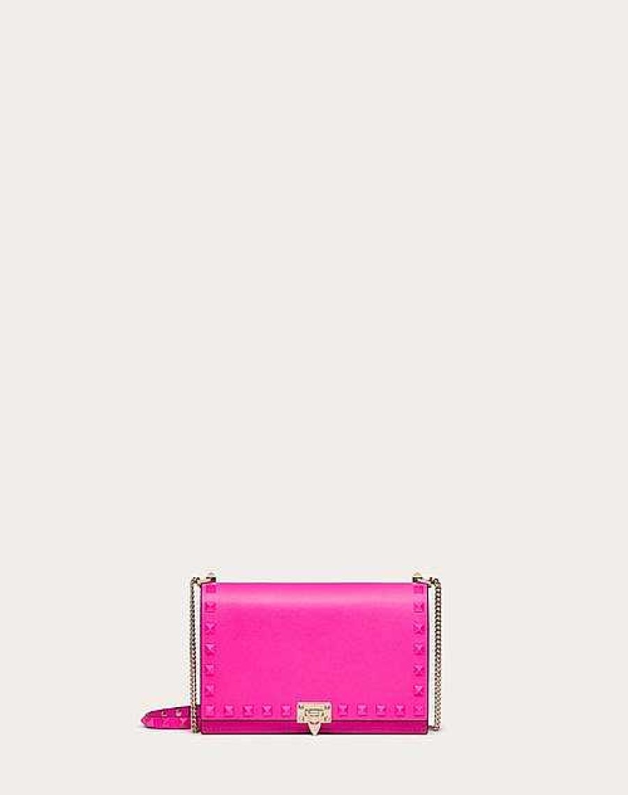 Valentino Mini Rockstud Calfskin Bag With Chain | Mini Bags