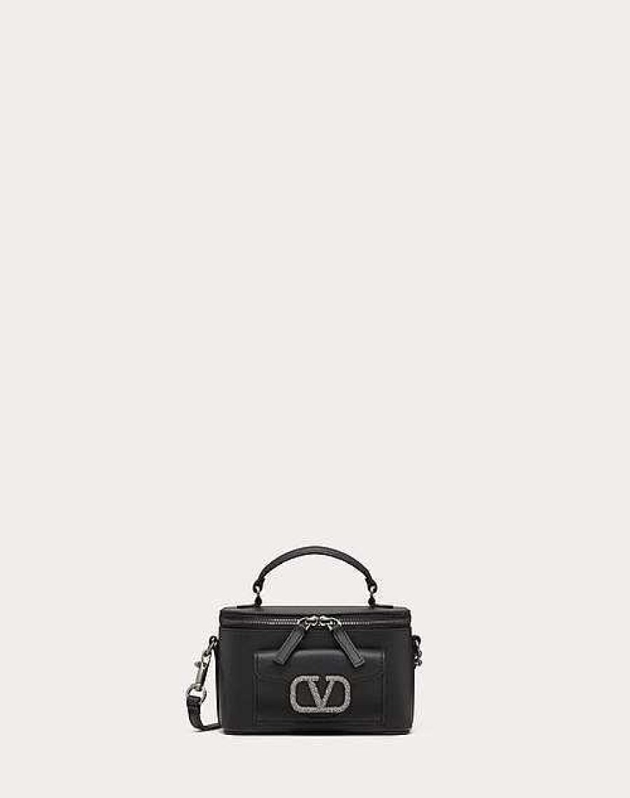 Valentino Mini Valentino Garavani Loco Calfskin Handbag With Jewel Logo | Mini Bags