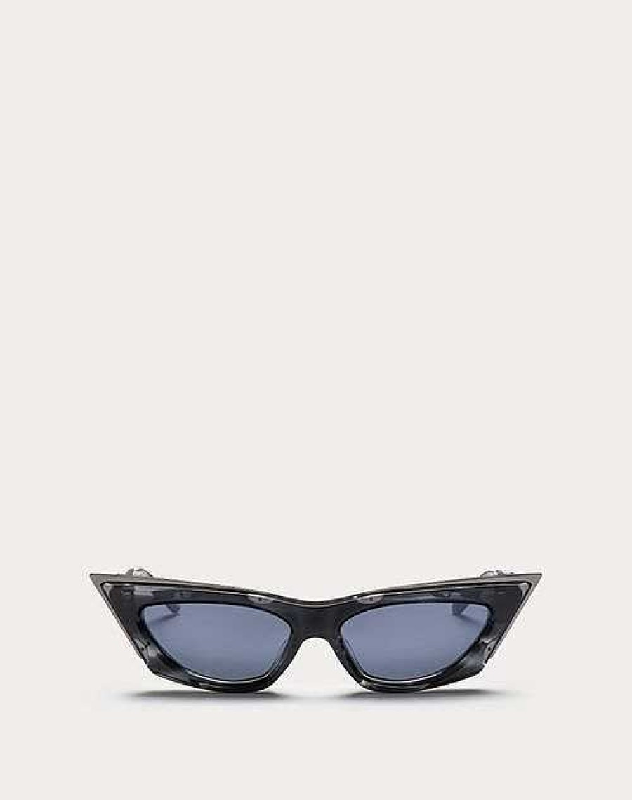 Valentino V - Goldcut I Sculpted Thickset Acetate Frame With Titanium Insert | Eyewear