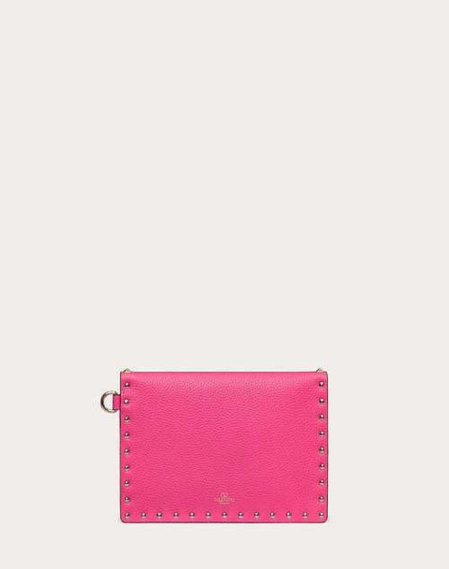 Valentino Rockstud Grainy Calfskin Pouch | Mini Bags