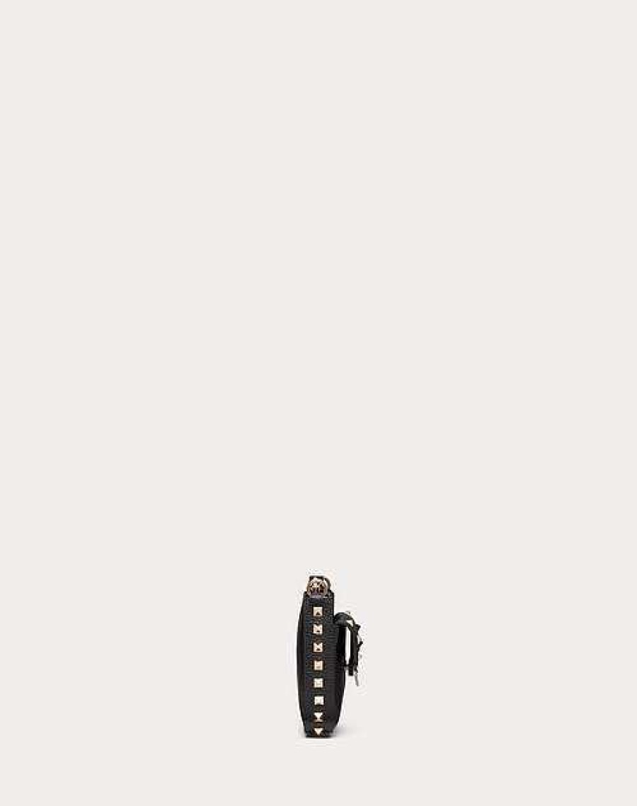 Valentino Grainy Calfskin Pouch With Rockstud Chain | Mini Bags