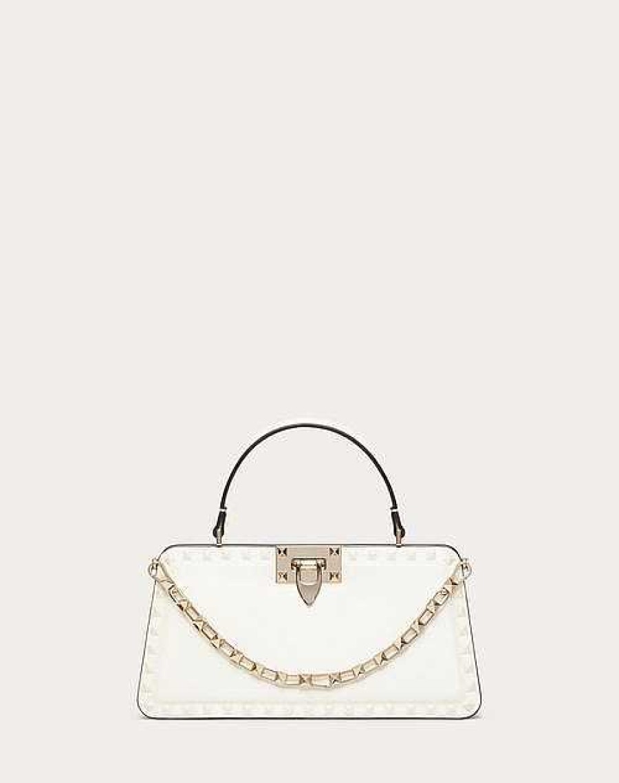 Valentino Rockstud Calfskin Handbag | Top Handle Bags