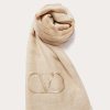 Valentino Vlogo Signature Cashmere And Silk Shawl With Lurex Logo | Soft Accessories