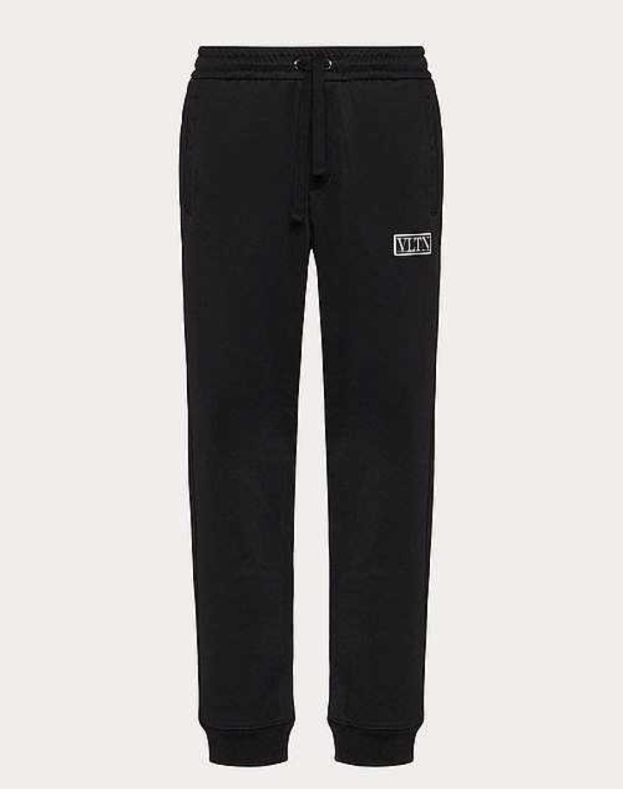 Valentino Technical Cotton Vltn Tag Pants | Activewear