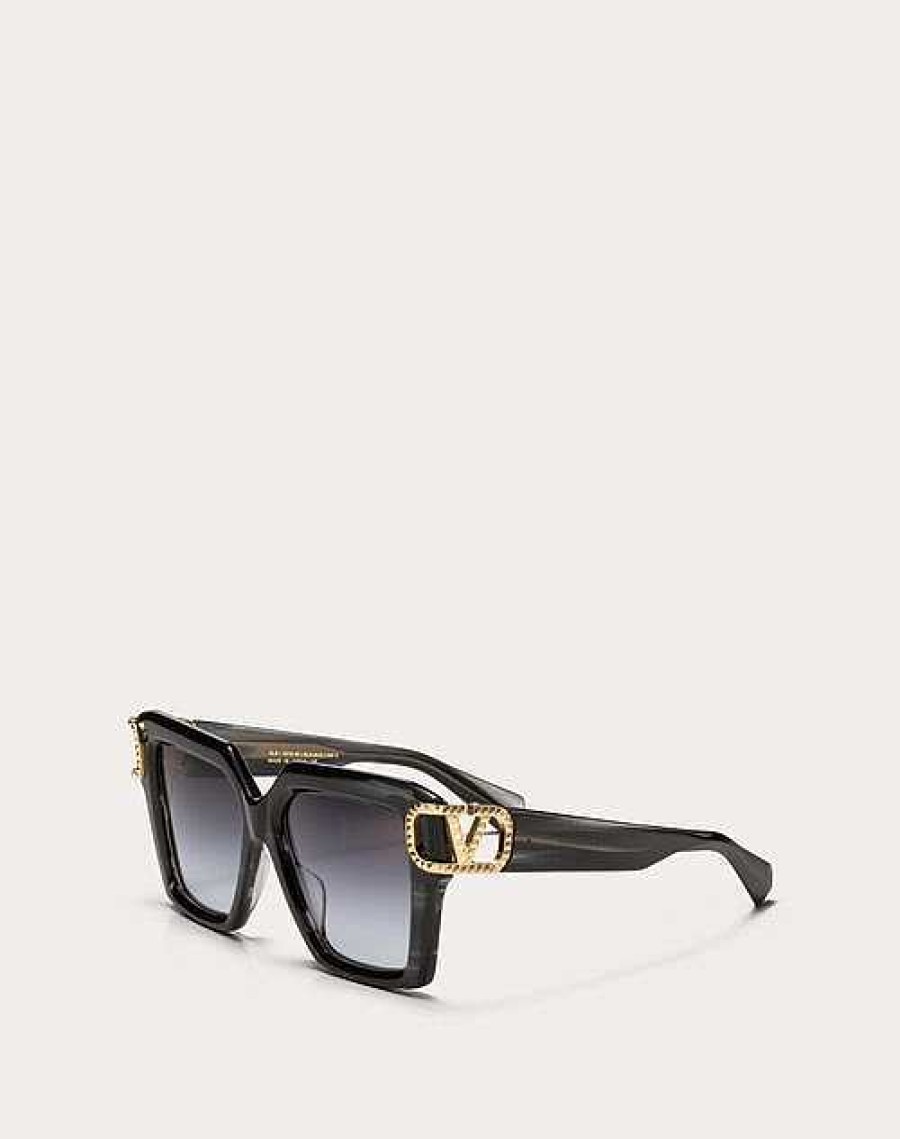 Valentino I - Squared Acetate Vlogo Frame | Eyewear