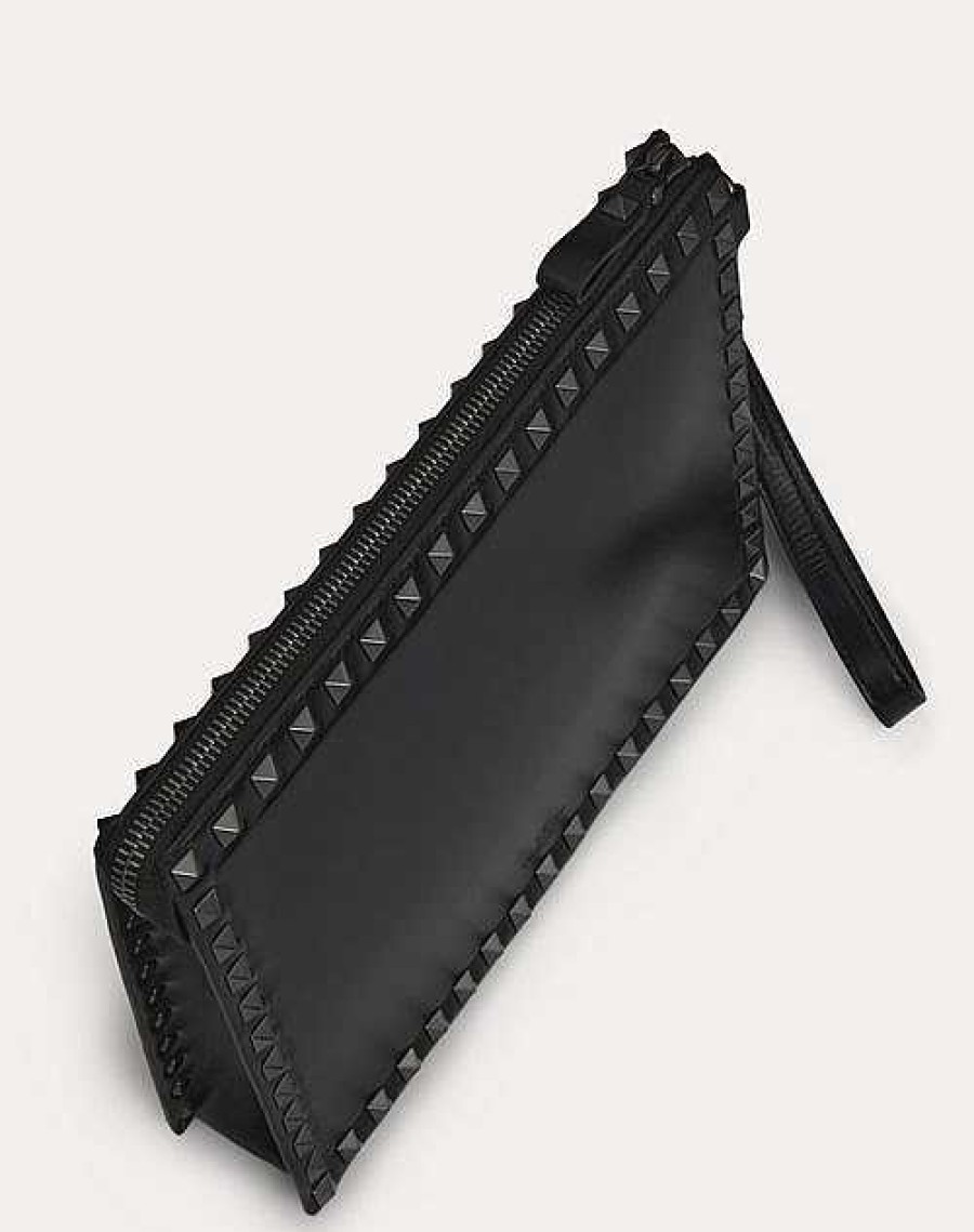 Valentino Rockstud Calfskin Pouch | Clutches And Pouches