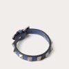 Valentino Rockstud Leather Bracelet With Ruthenium Studs | Jewelry