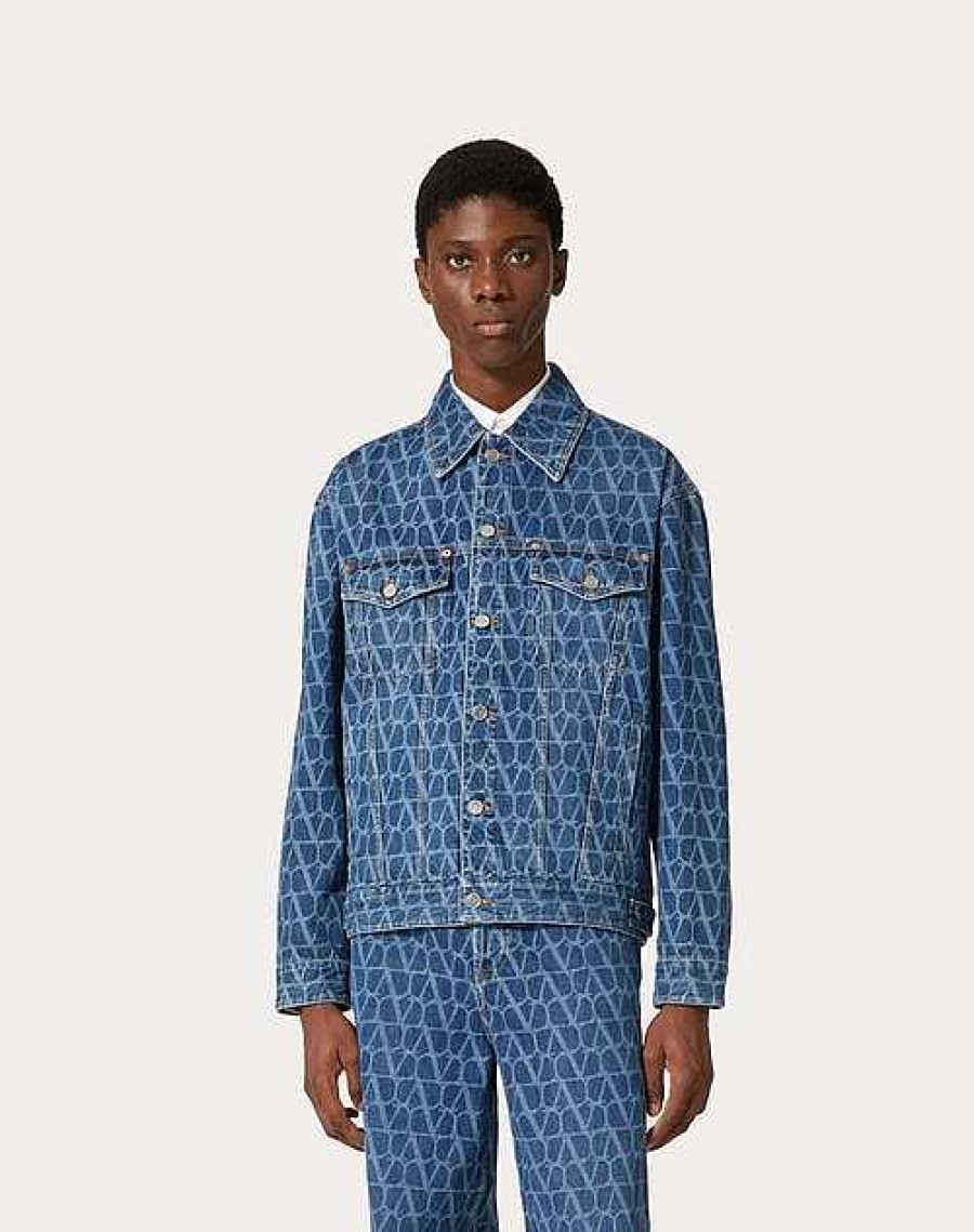 Valentino Toile Iconographe Print Jacket | Denim