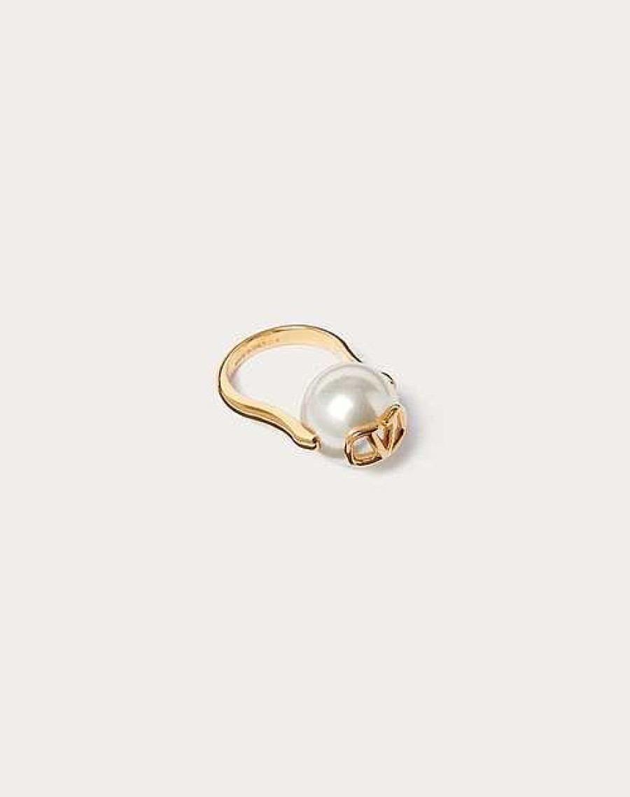 Valentino Vlogo Signature Metal And Resin Ring | Jewelry