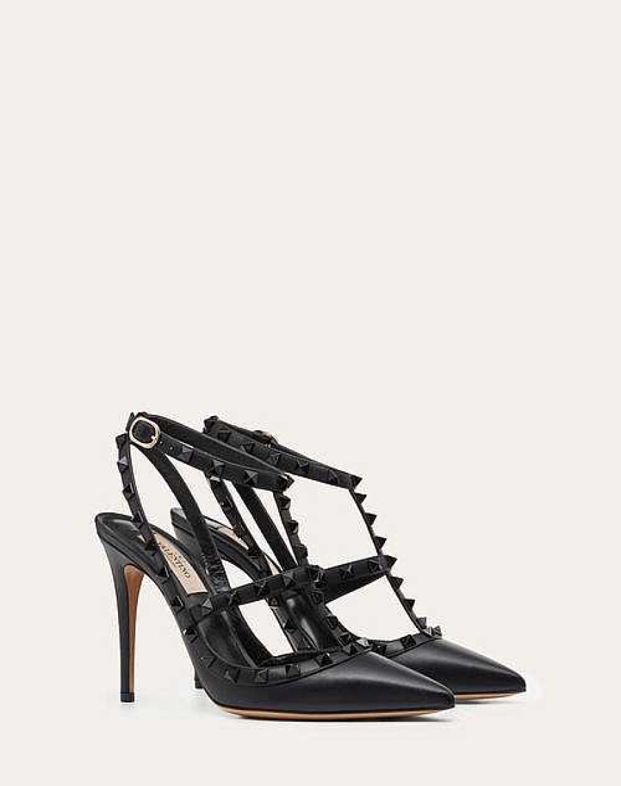 Valentino Rockstud Ankle Strap Pump With Tonal Studs 100 Mm | Pumps