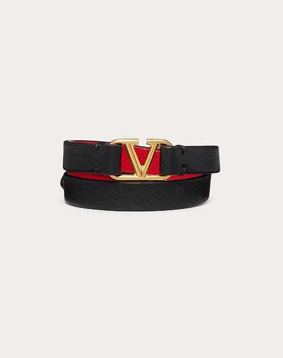 Valentino Vlogo Signature Double-Strap Bracelet In Calfskin | Jewelry