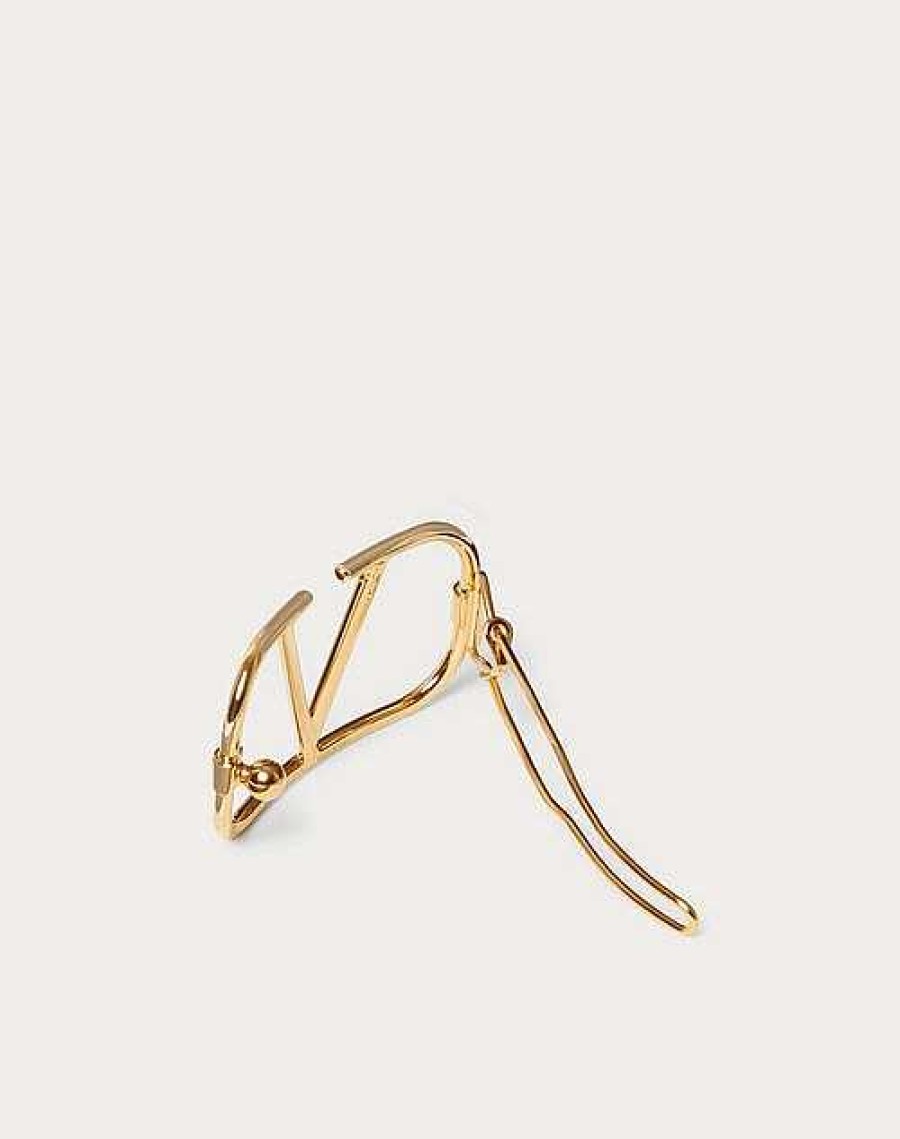 Valentino Vlogo Signature Metal Hair Clip | Hair Accessories