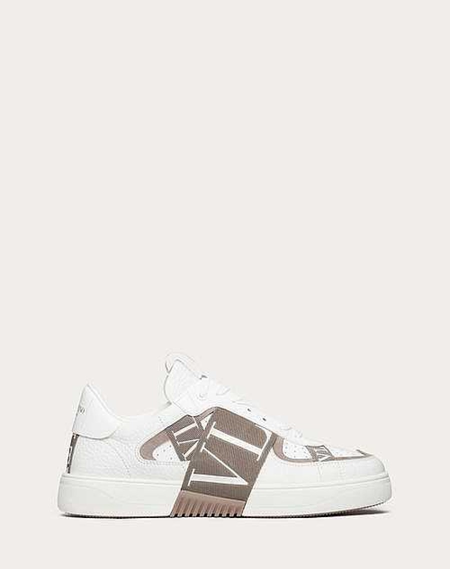 Valentino Vl7N Low-Top Calfskin Sneaker With Bands | Sneakers