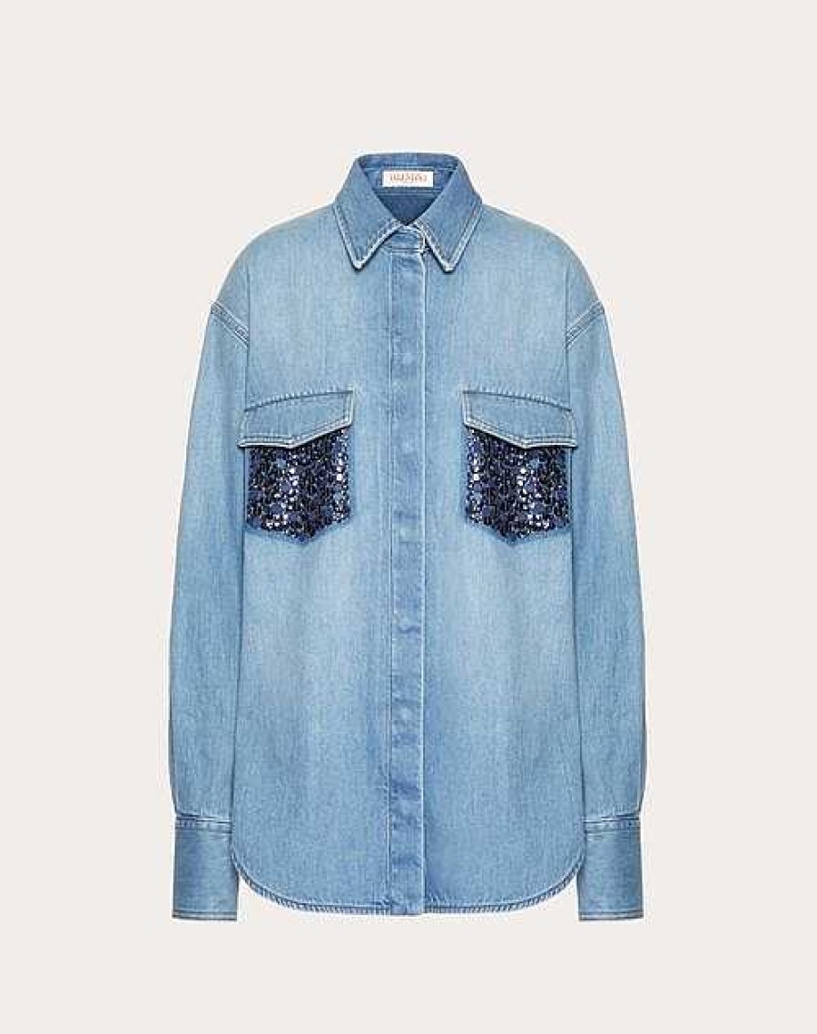 Valentino Embroidered Shirt | Denim