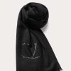 Valentino Vlogo Signature Cashmere And Silk Shawl With Lurex Logo | Soft Accessories