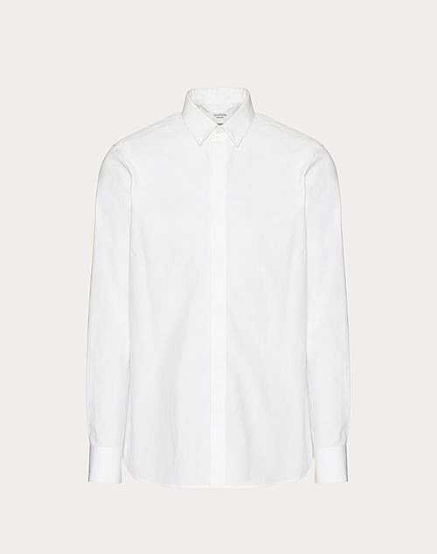 Valentino Cotton Shirt With Rockstud Untitled Studs | Shirts