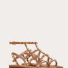 Valentino Rockstud Flat Calfskin Sandal With Straps | Sandals