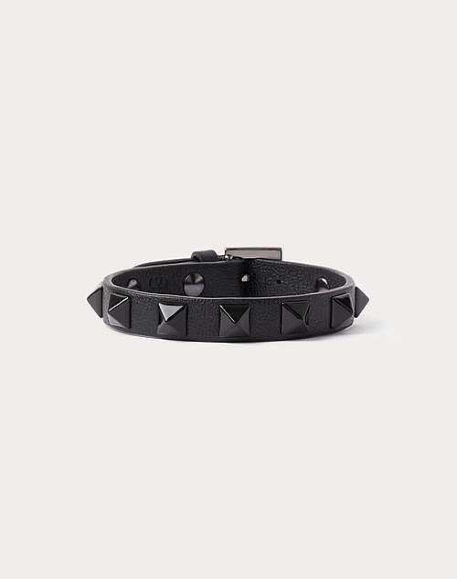 Valentino Valentino Garavani Rockstud Bracelet In Leather And Metal | Jewelry