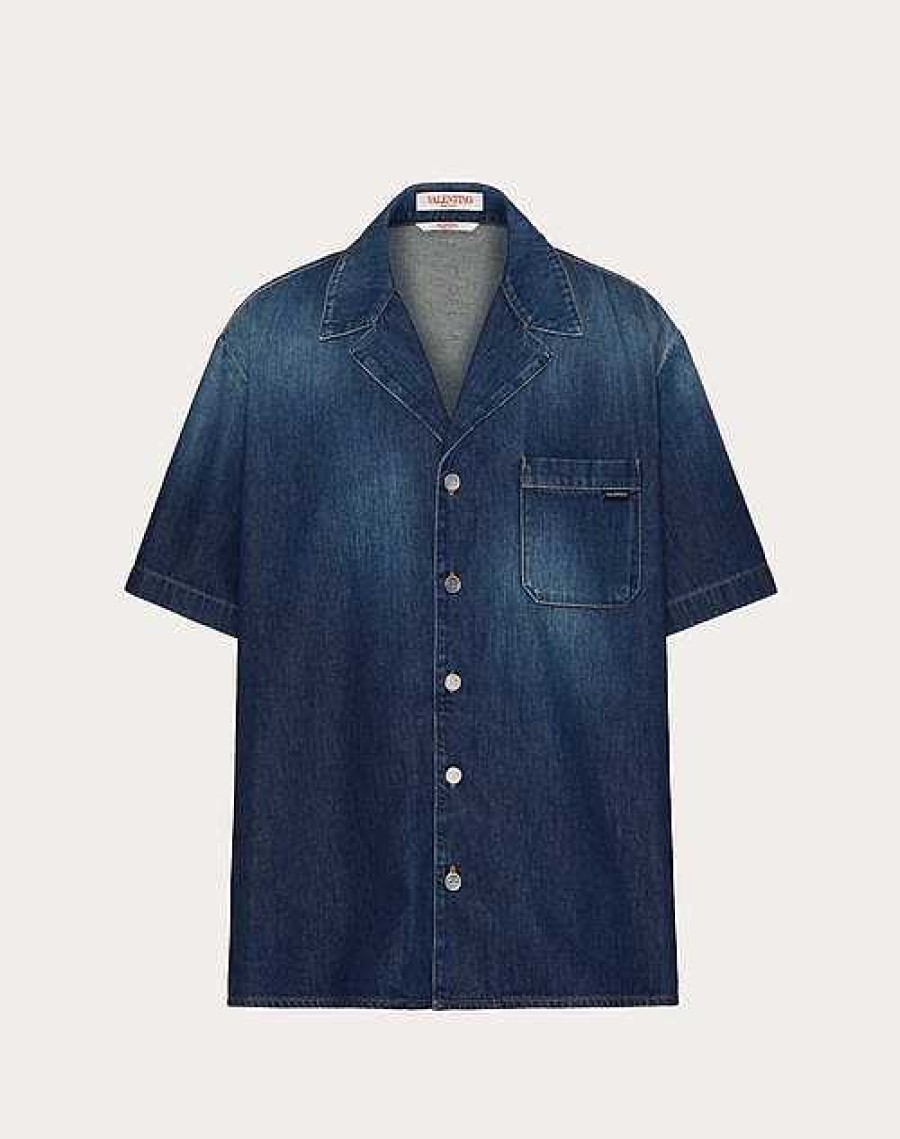 Valentino Chambray Bowling Shirt | Denim