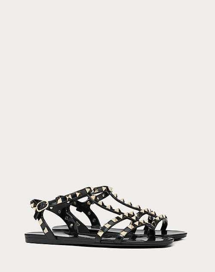 Valentino Rockstud Flat Rubber Sandal | Sandals