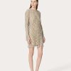 Valentino Embroidered Rhinestone Mesh Short Dress | Dresses