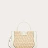 Valentino Toile Iconographe Small Raffia Shopping Bag | Totes