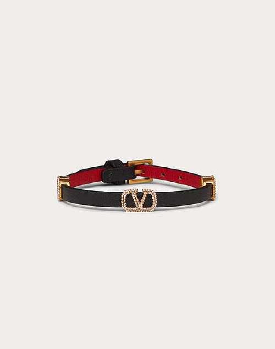 Valentino Vlogo Signature Leather Bracelet | Jewelry