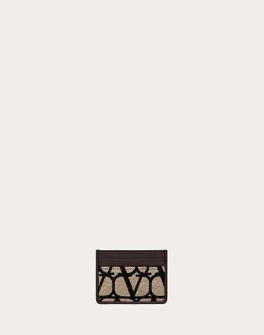 Valentino Toile Iconographe Cardholder With Leather Details | Wallets And Small Leather Goods