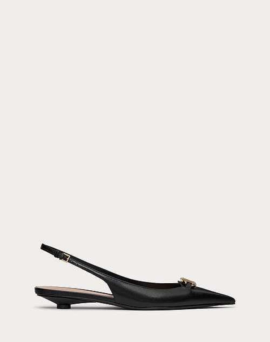 Valentino The Bold Edition Vlogo Calfskin Slingback Ballerinas 20Mm | Pumps