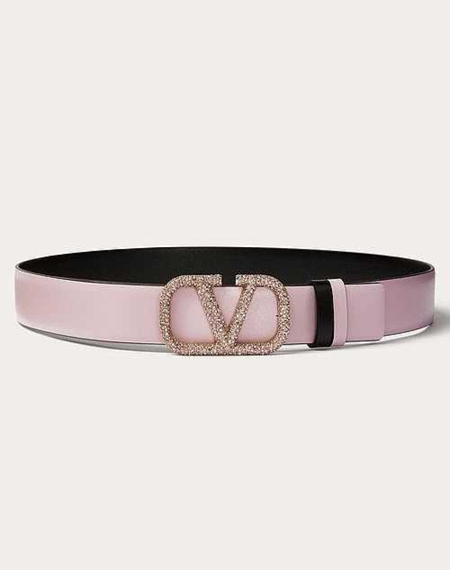 Valentino Vlogo Signature Reversible Shiny Calfskin Belt 30 Mm | Belts