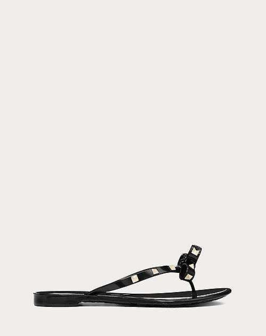 Valentino Rubber Rockstud Thong | Slides And Thongs