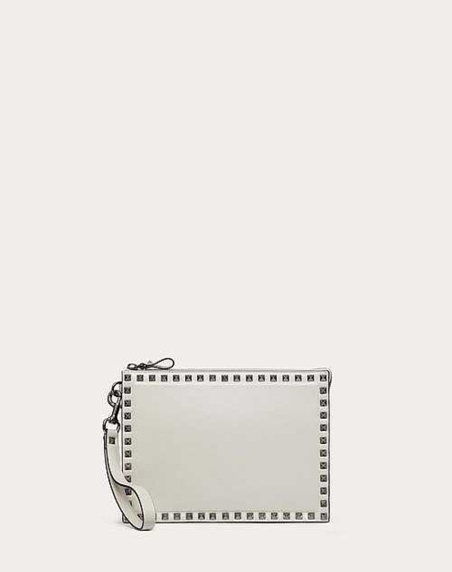 Valentino Rockstud Calfskin Pouch | Clutches And Pouches