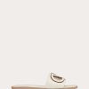 Valentino Vlogo Cut-Out Calfskin Slide Sandal | Slides And Thongs