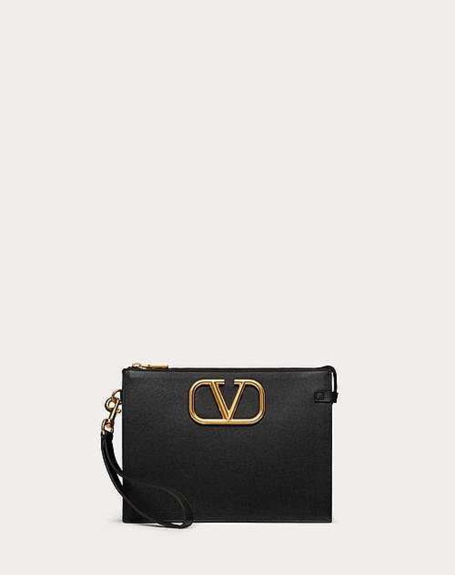 Valentino Vlogo Signature Calfskin Pouch | Clutches And Pouches