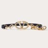 Valentino Vlogo Signature Shiny Calfskin Belt With Chain | Belts