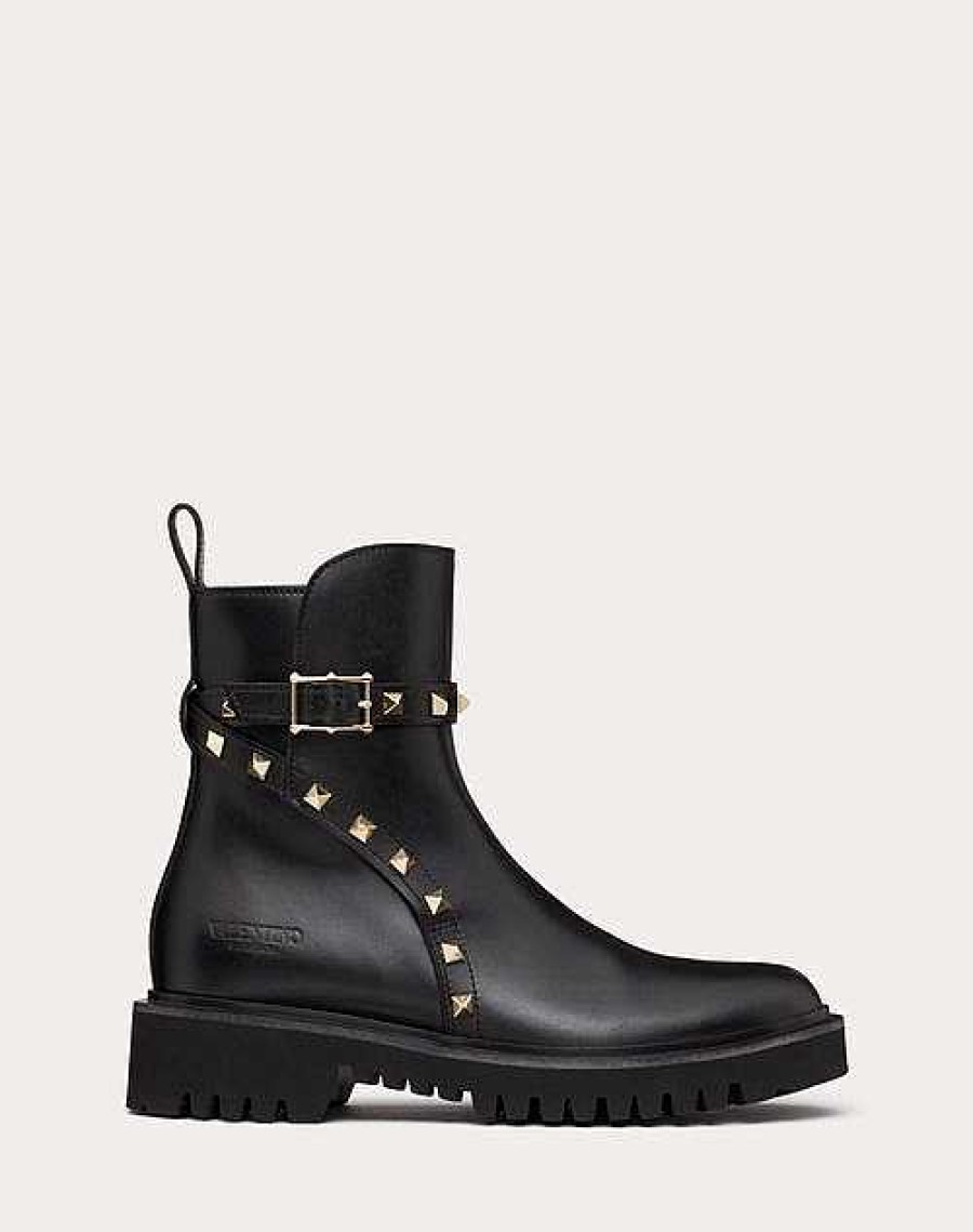 Valentino Rockstud Calfskin Ankle Boot 40 Mm | Boots