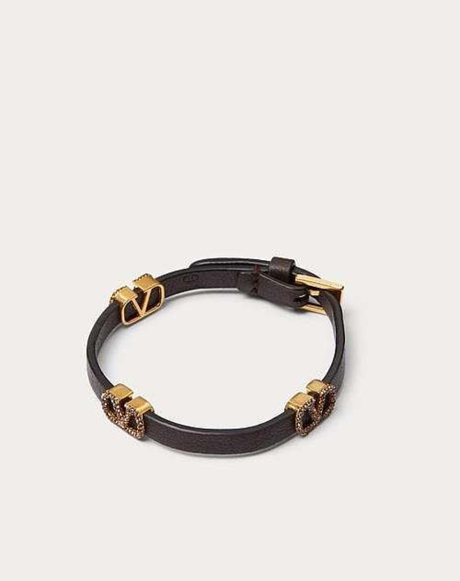 Valentino Vlogo Signature Leather Bracelet | Jewelry