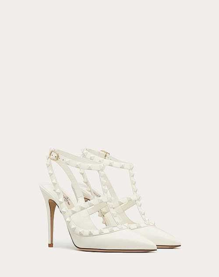 Valentino Rockstud Ankle Strap Pump With Tonal Studs 100 Mm | Pumps