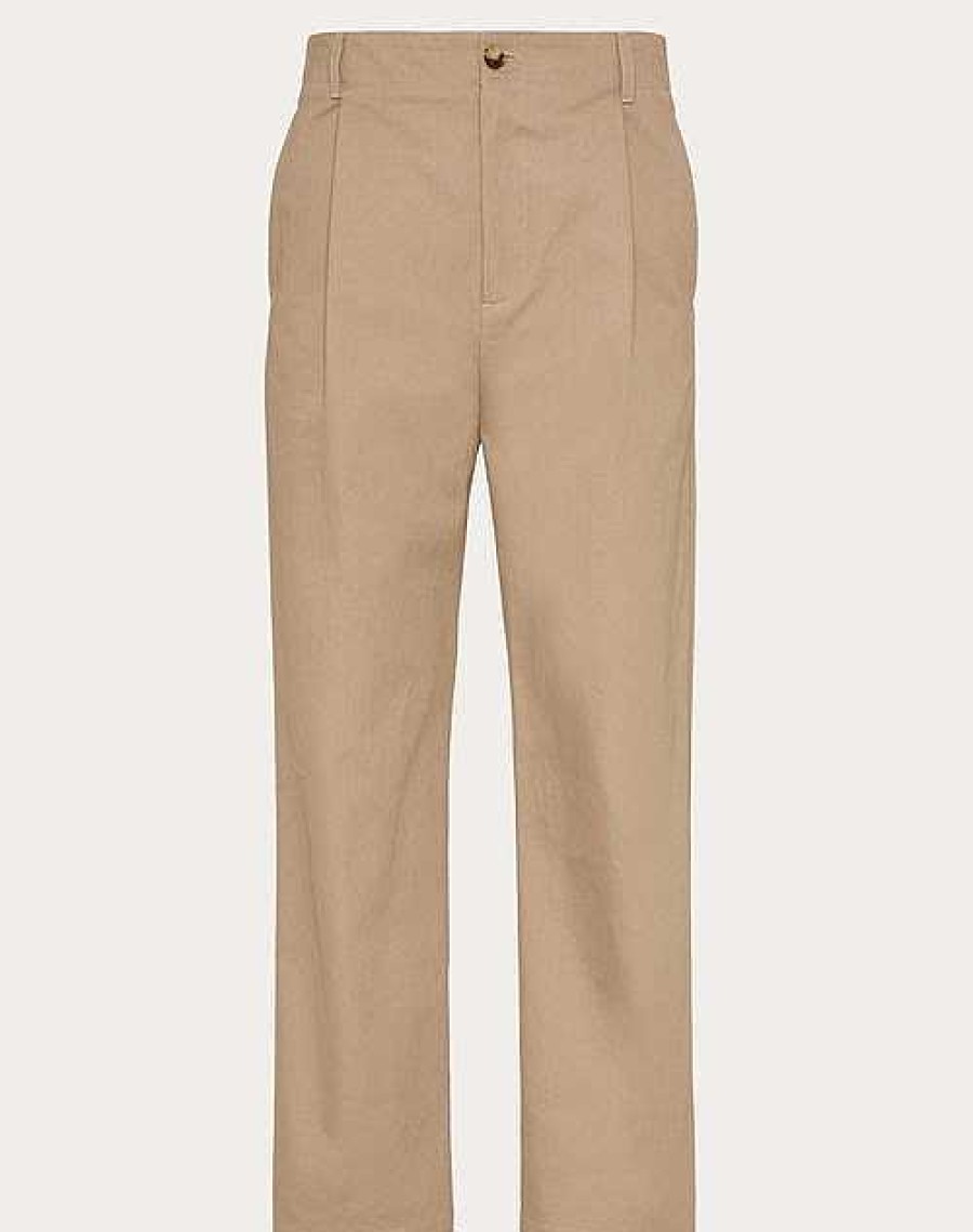 Valentino Cotton Gabardine Pants With Maison Valentino Label | Pants And Shorts