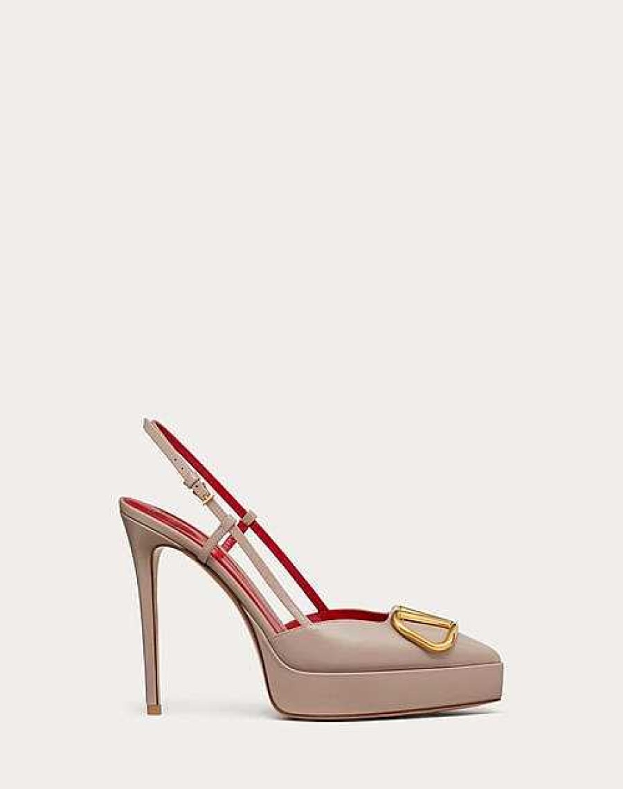 Valentino Vlogo Signature Calfskin Slingback Platform Pump 120Mm | Pumps