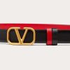 Valentino Reversible Vlogo Signature Belt In Glossy Calfskin 20 Mm | Belts